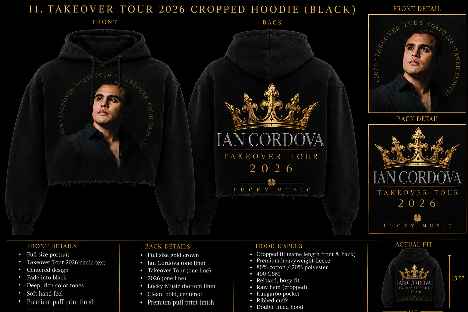 Cropped Takeover Hoodie concept board