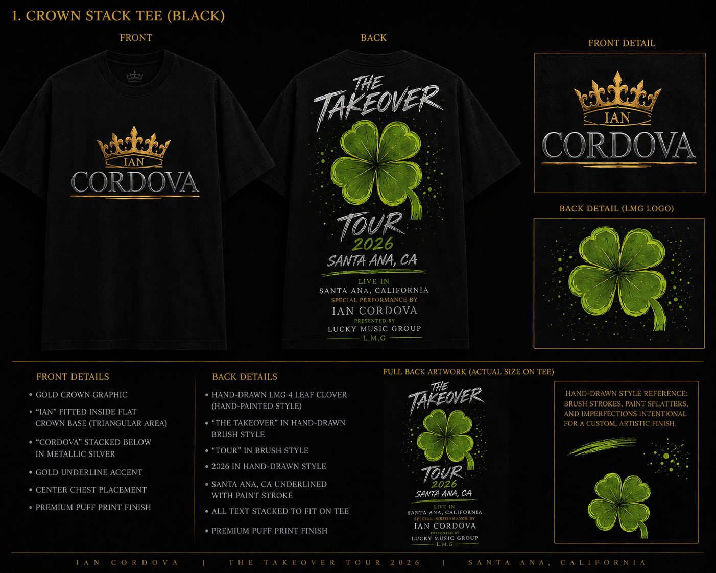 Takeover Tour 2026 merchandise concept
